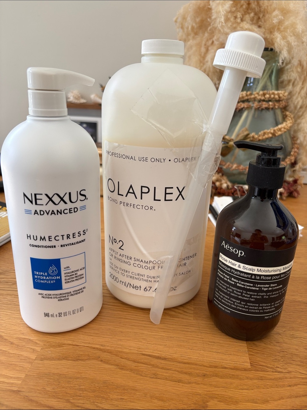Various high end hair conditioners